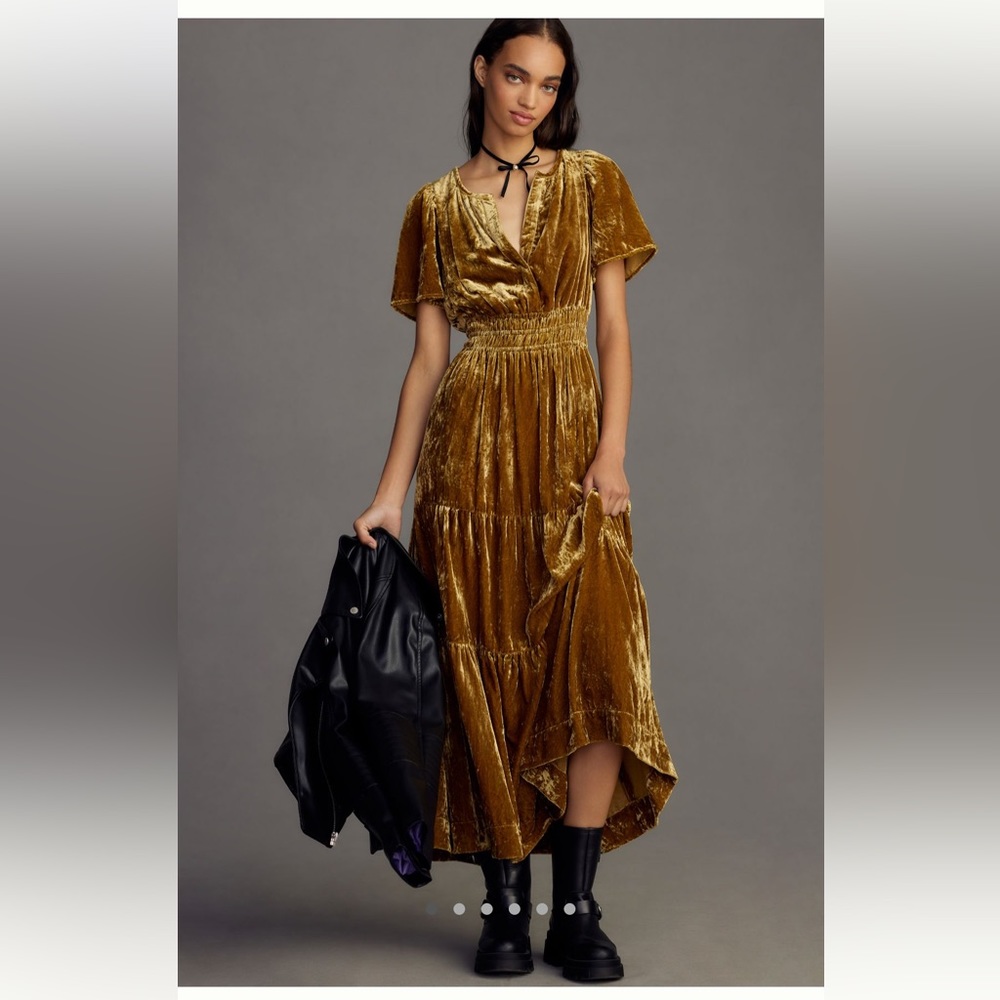 Gold Somerset Velvet Maxi